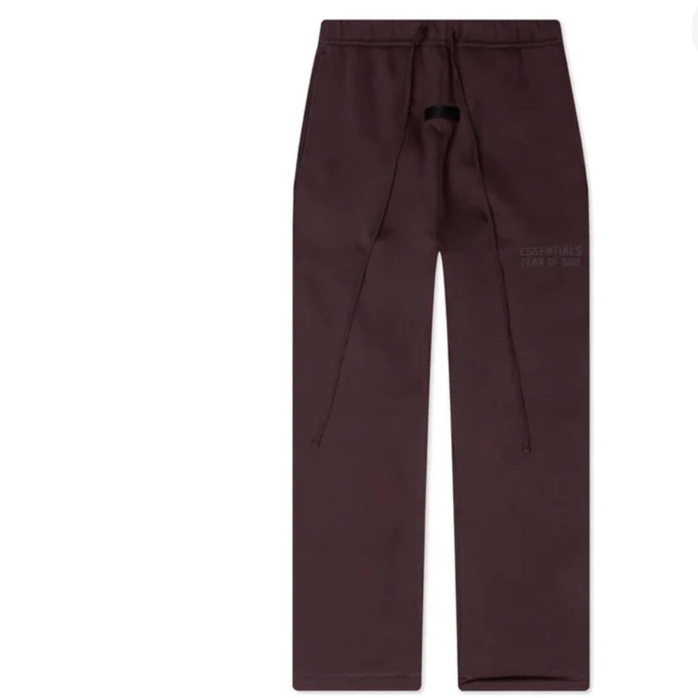 Essential fear of God relaxed sweatpants plum.